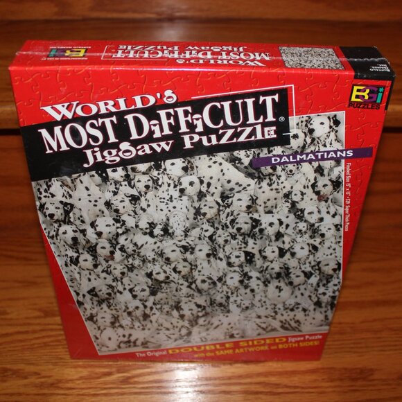 3/$77❤️new sealed World's Most Difficult Jigsaw Puzzle DALMATIANS Double-Sided - Picture 2 of 9